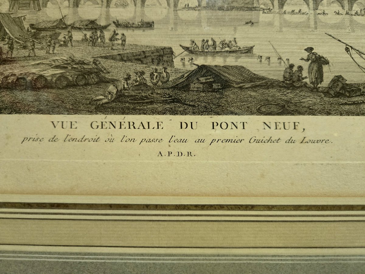 Vue générale du PONT-NEUF prise de l'endroit où l'on passe l'eau au premier Guichet du Louvre-photo-4