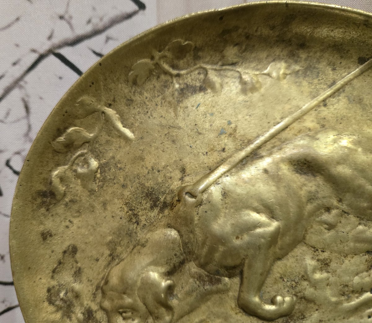 Berndorf : vide poche ou cendrier en bronze doré-photo-1