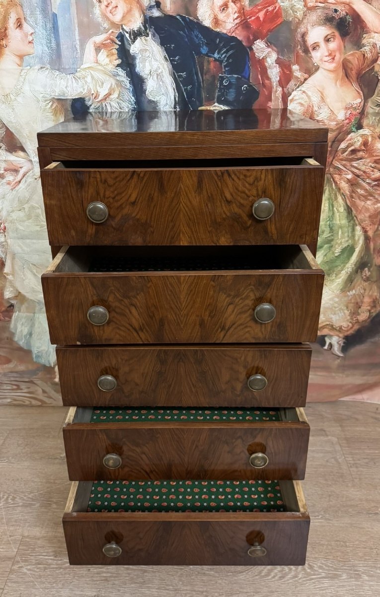Art Deco Mahogany Chest Of Drawers-photo-4