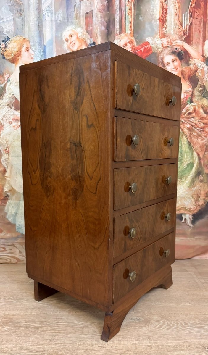 Art Deco Mahogany Chest Of Drawers-photo-2