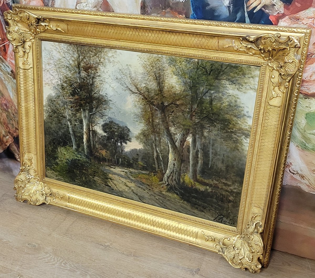Louis Gustave Ricard (1823-1873): "path In The Undergrowth" Oil On Canvas-photo-1