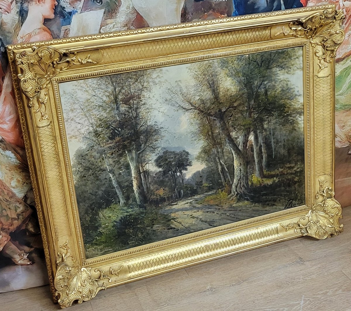 Louis Gustave Ricard (1823-1873): "path In The Undergrowth" Oil On Canvas-photo-2