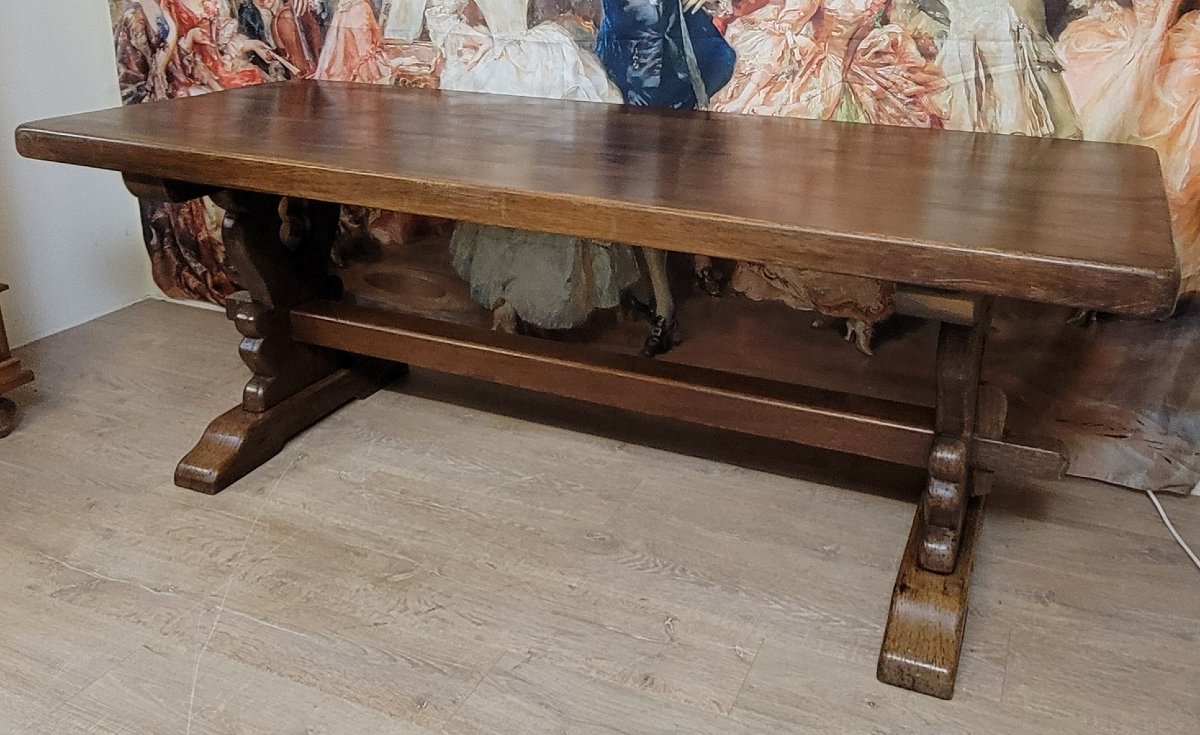 Grande table de ferme ou monastére en chene massif-photo-1