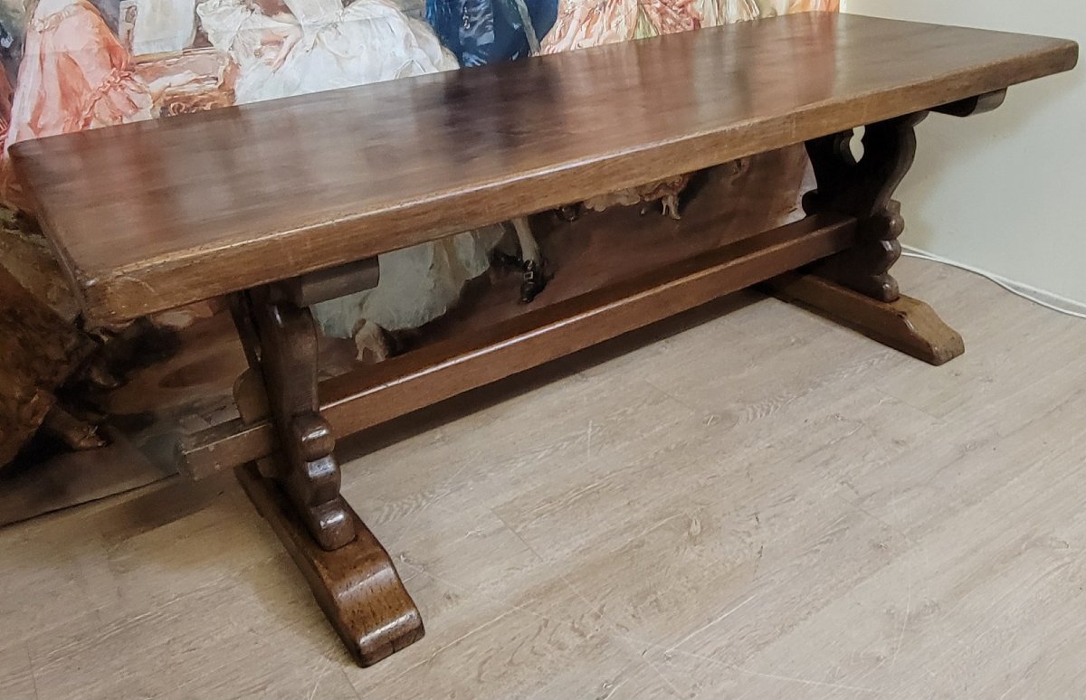 Grande table de ferme ou monastére en chene massif-photo-2