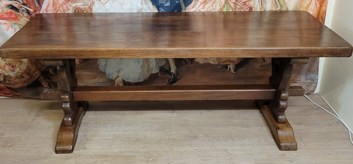 Grande table de ferme ou monastére en chene massif-photo-3