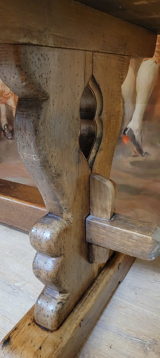 Grande table de ferme ou monastére en chene massif-photo-4
