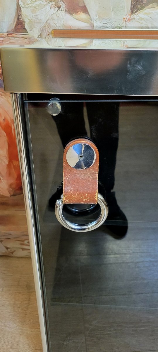 Guido FALESCHINI (XXe siècle) - Édition Mariani pour HERMES meuble une porte 1970'-photo-3