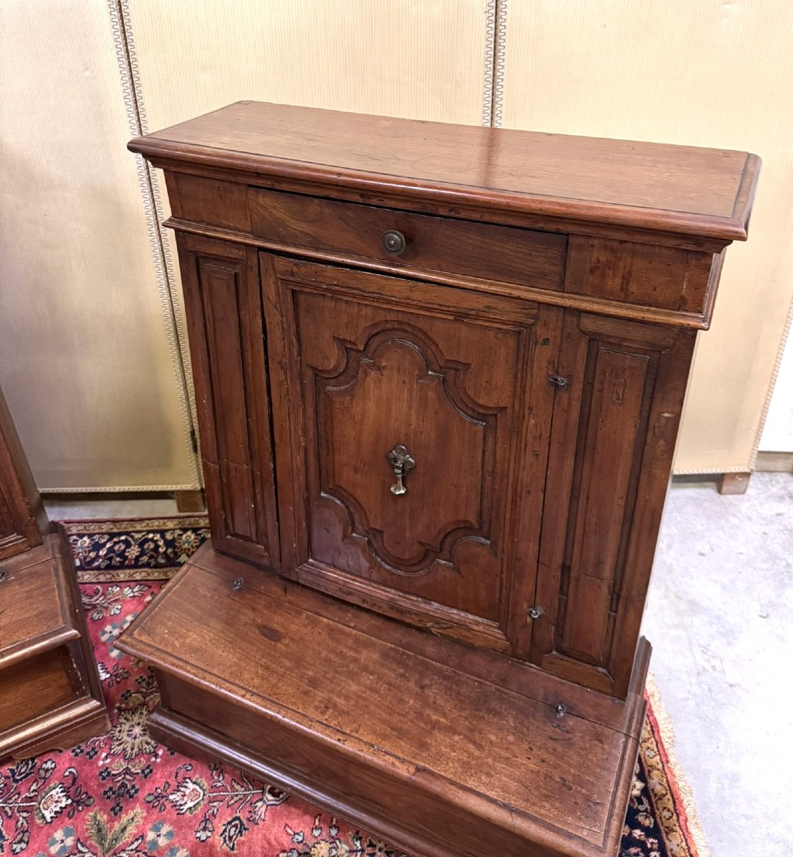 Rare Paire De Prie Dieu Italiens Région Lombardie époque XVIIeme -photo-2