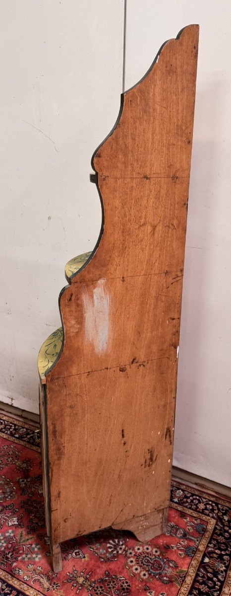 Encoignure galbée style Louis XV Venitienne en bois laqué-photo-8