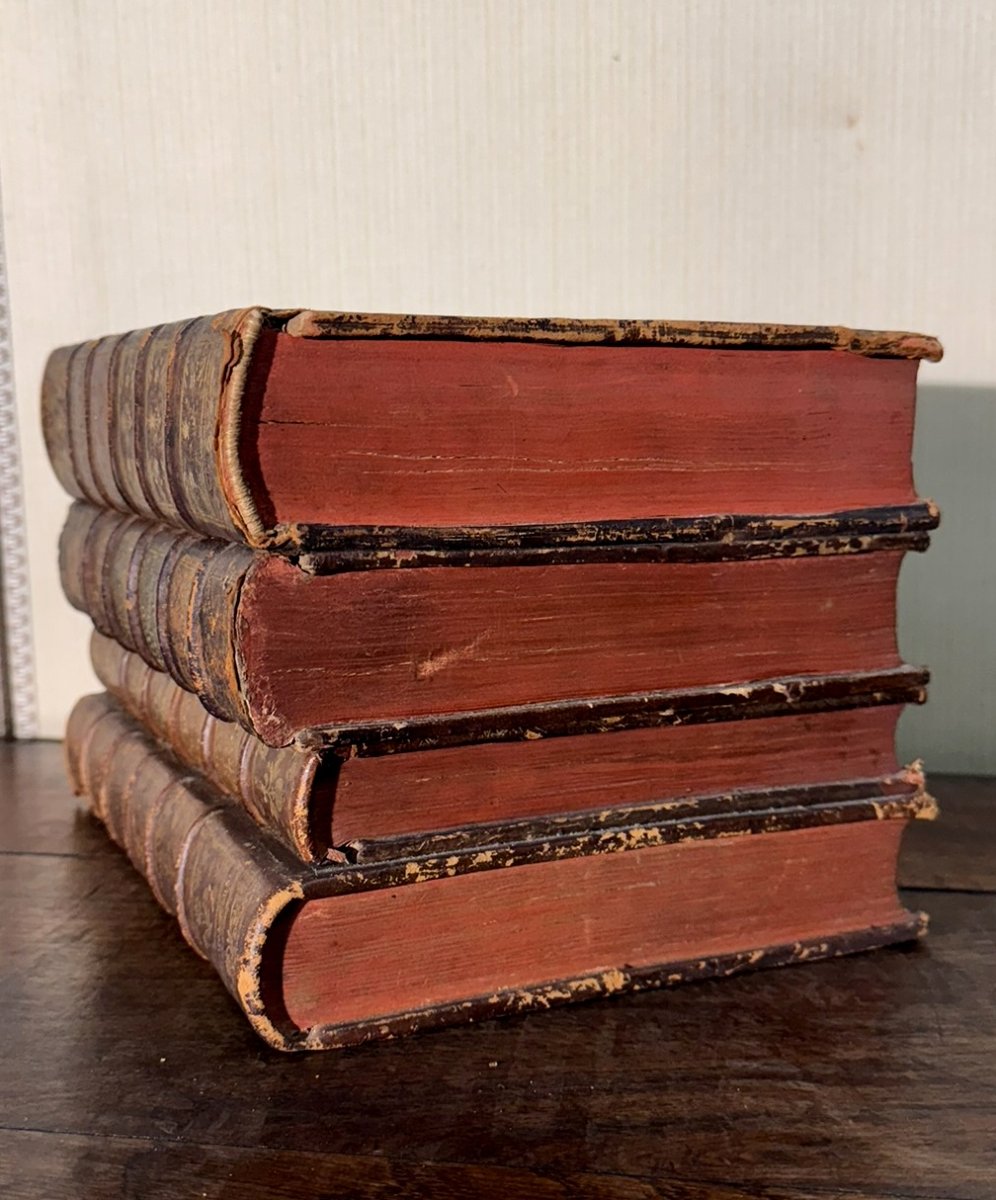 Trompe l'Oeil Liqueur Cellar Depicting Bound And Stacked Books From The Napoleon III Period-photo-7