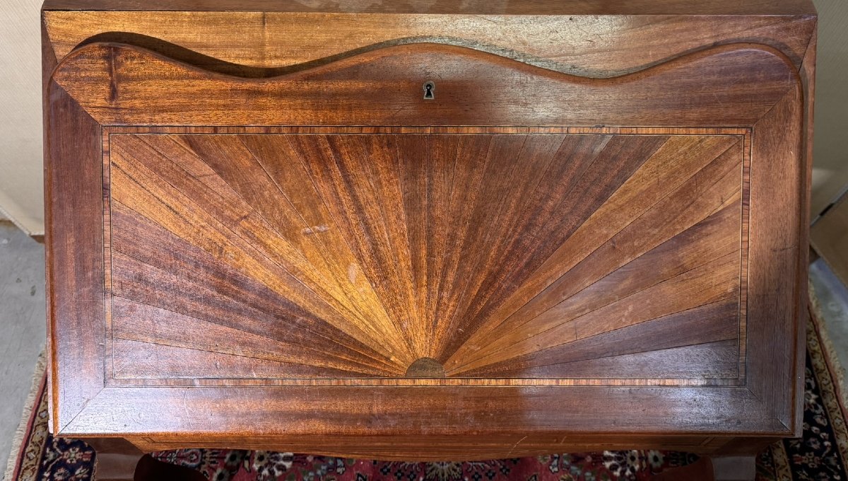 Louis XV Style Sloping Desk In Marquetry-photo-5