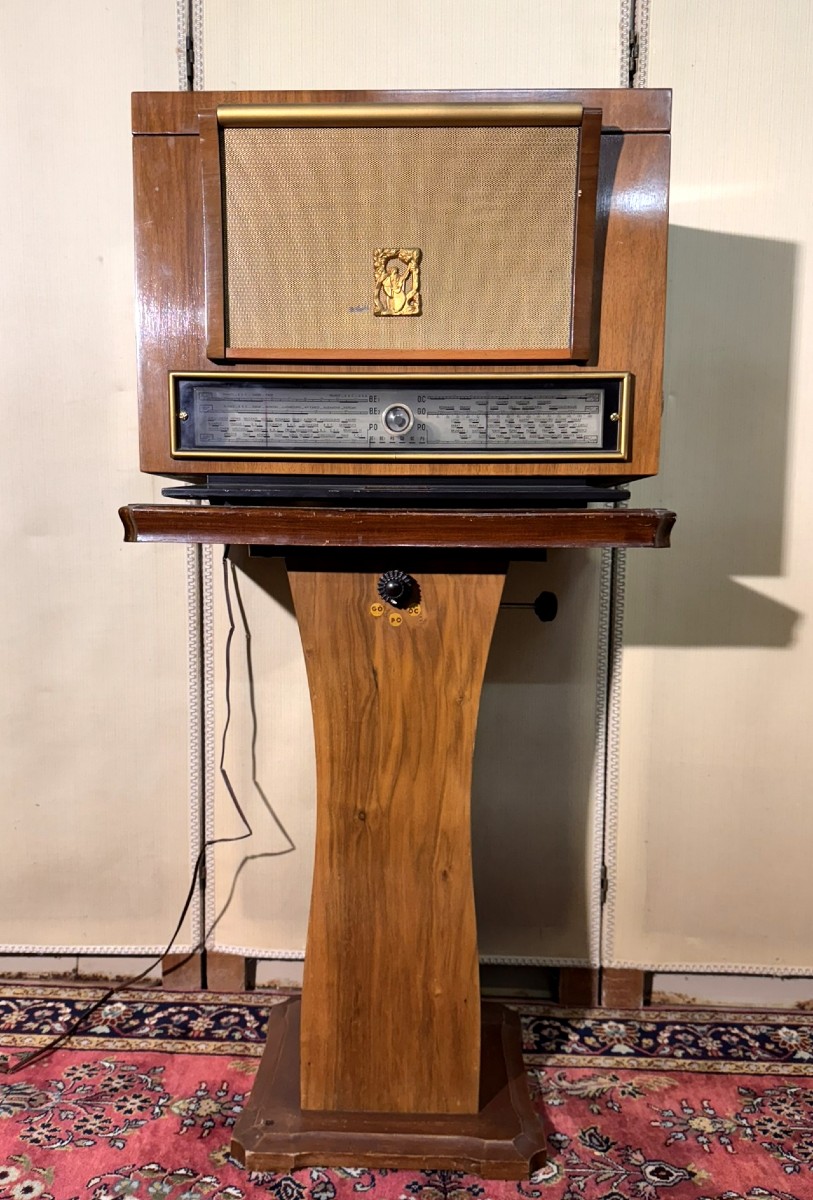 Rare radio la voix de son Maitre avec colonne amplificateur