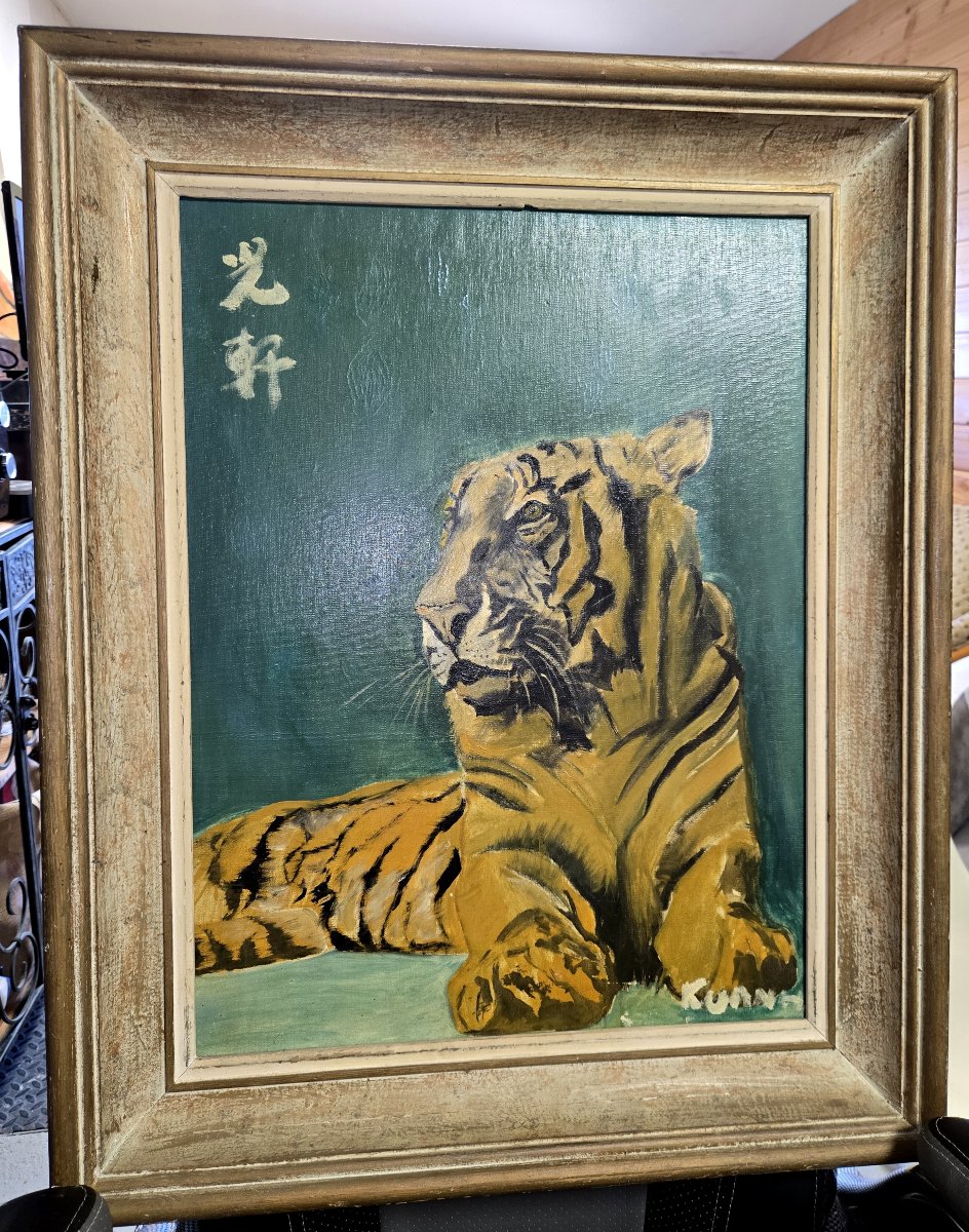 Kuan H: The Tiger Oil On Canvas-photo-1