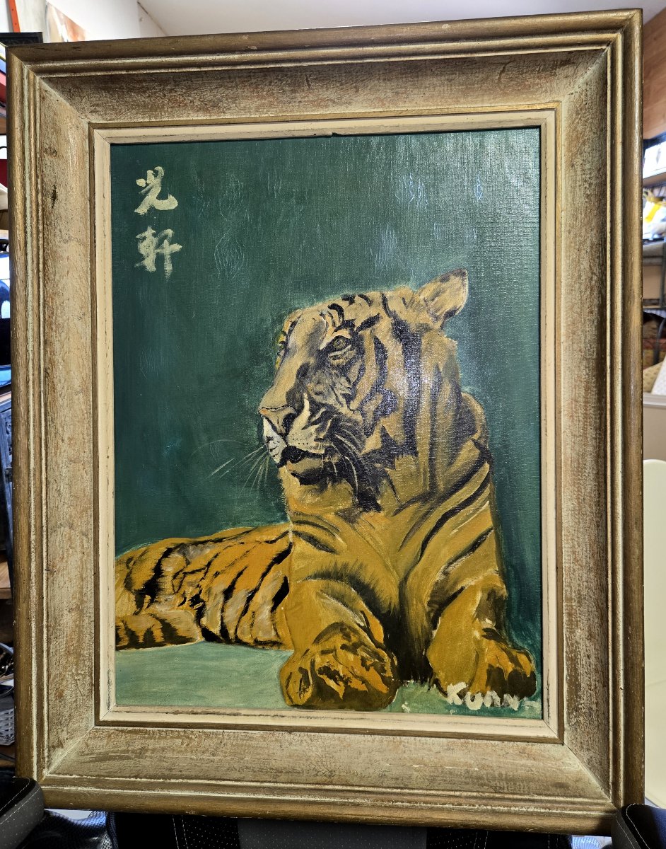 Kuan H: The Tiger Oil On Canvas-photo-2