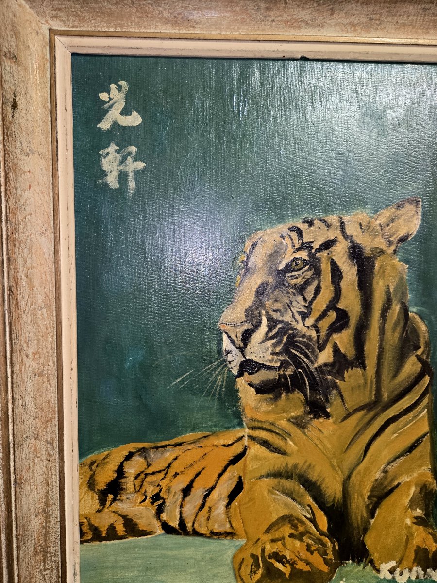Kuan H: The Tiger Oil On Canvas-photo-3