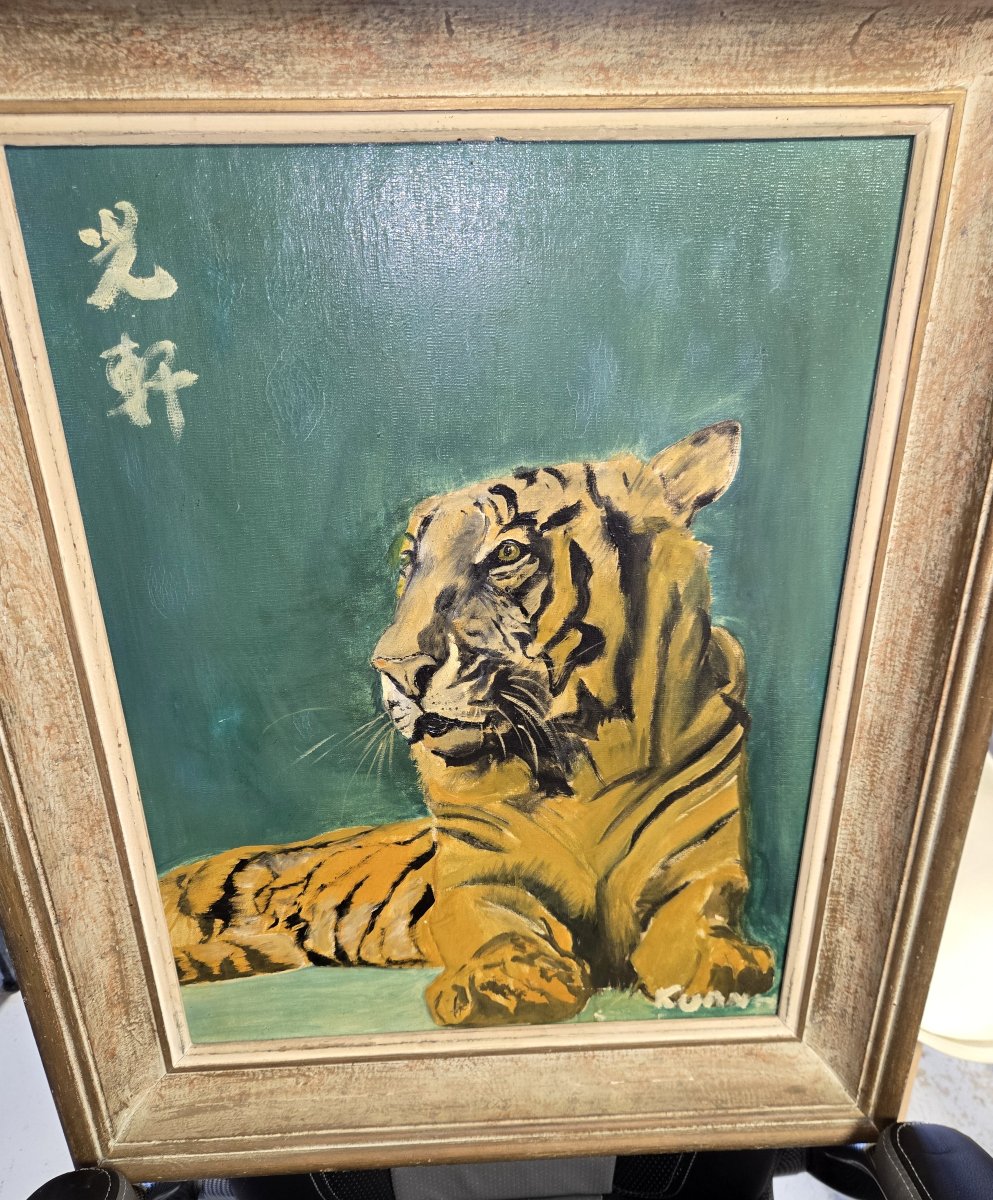 Kuan H: The Tiger Oil On Canvas-photo-7