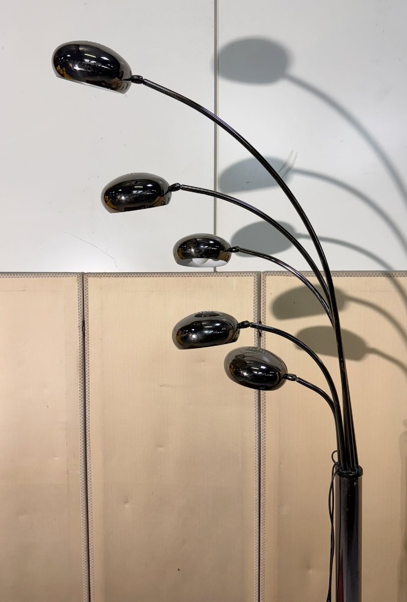1990s Design Floor Lamp In Metal-photo-1