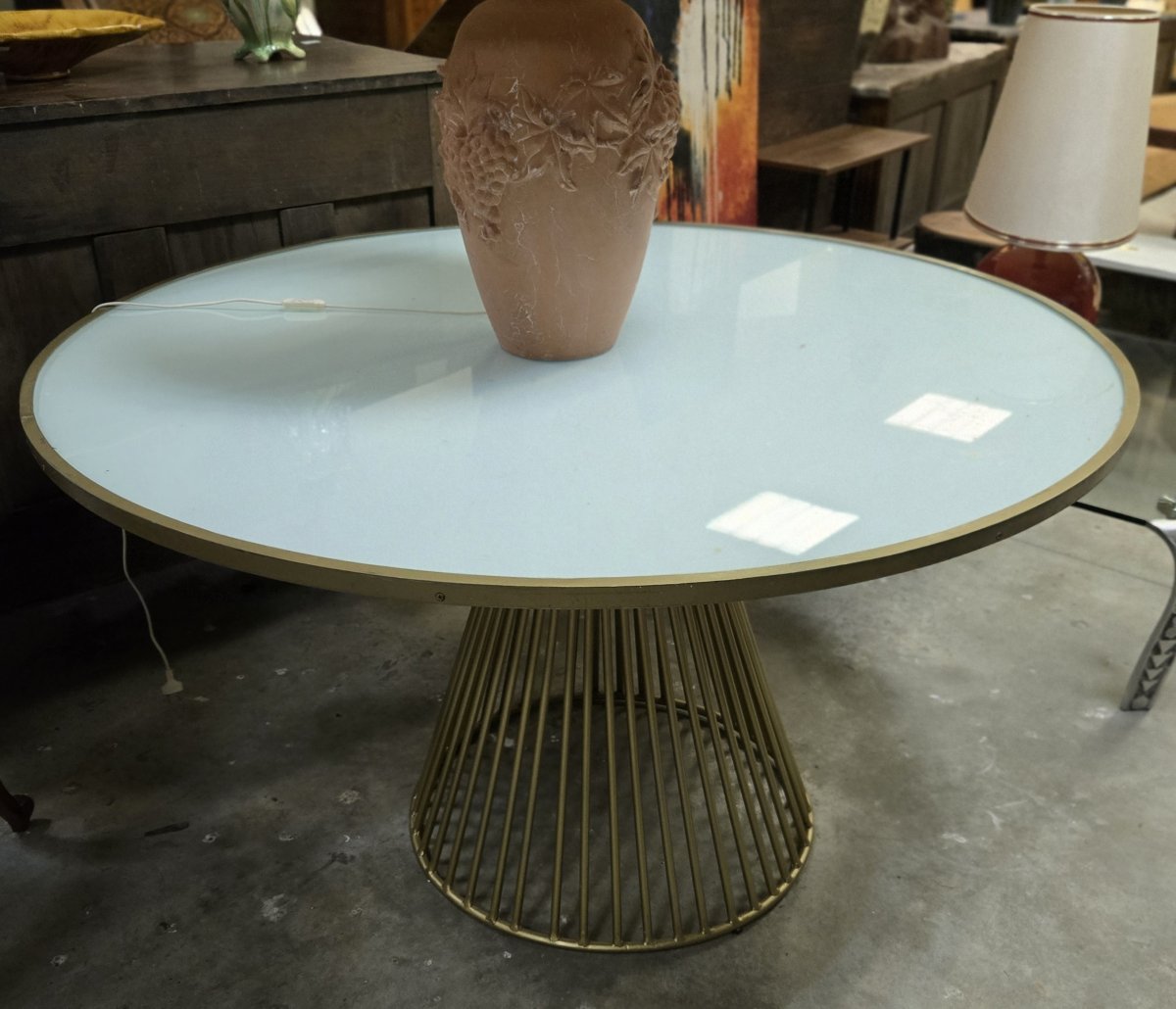 Metal Dining Table In The Style Of Warren Platner For Knoll-photo-1