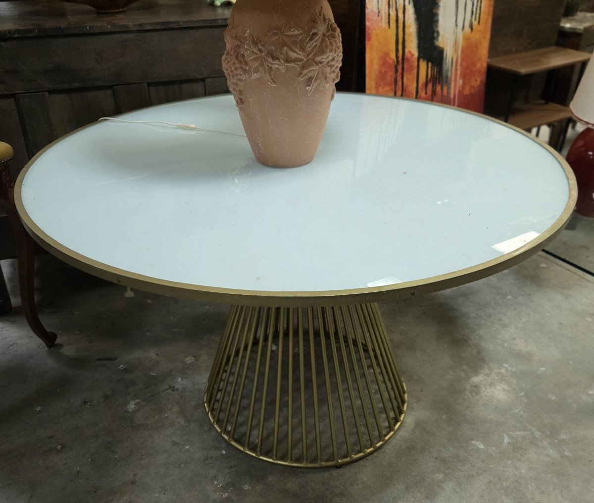 Metal Dining Table In The Style Of Warren Platner For Knoll-photo-2
