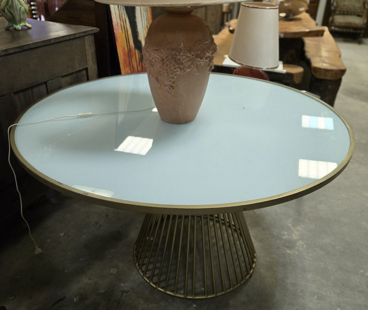 Metal Dining Table In The Style Of Warren Platner For Knoll-photo-3