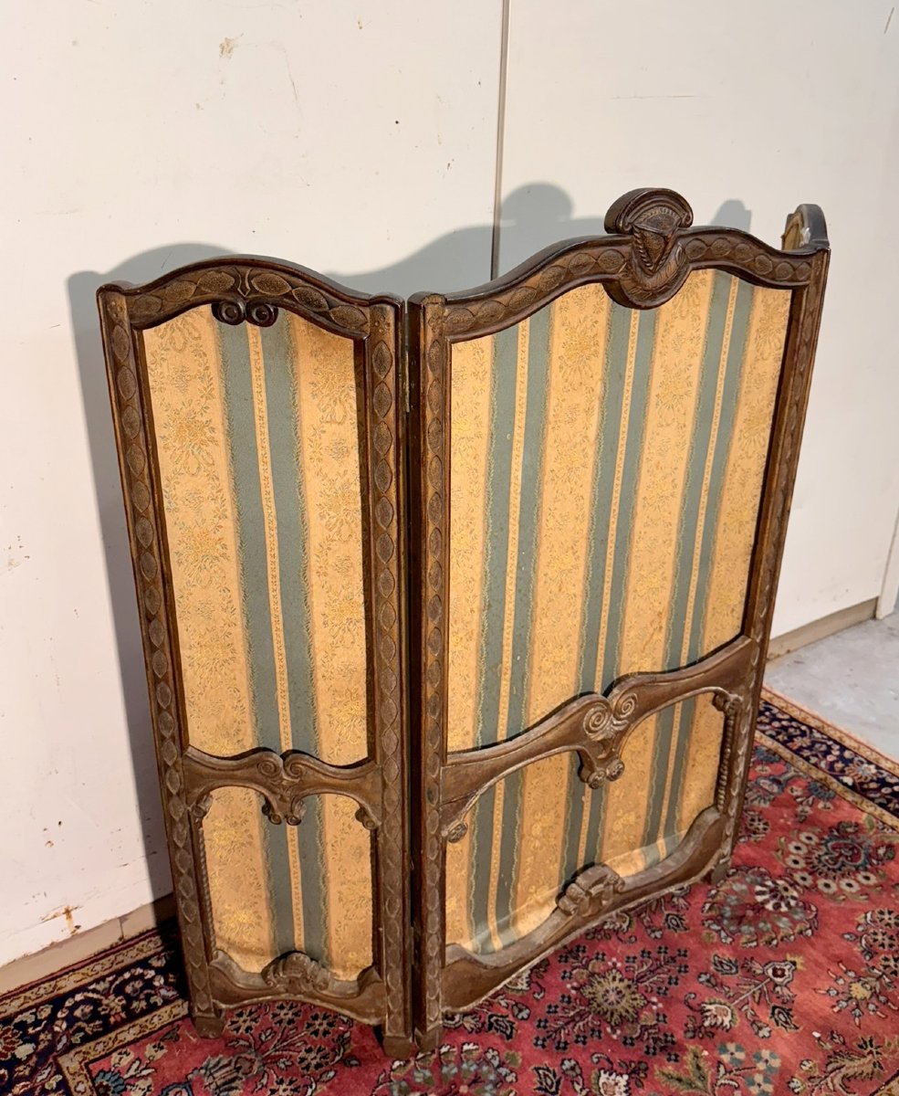Paravent style Louis XV a 3 feuilles-photo-3
