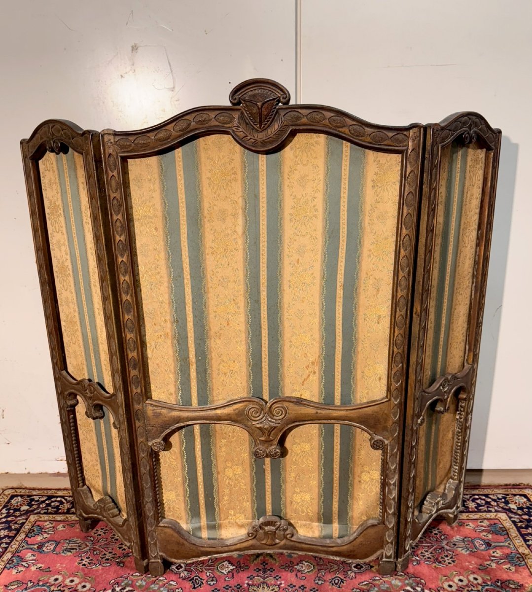 Paravent style Louis XV a 3 feuilles-photo-4