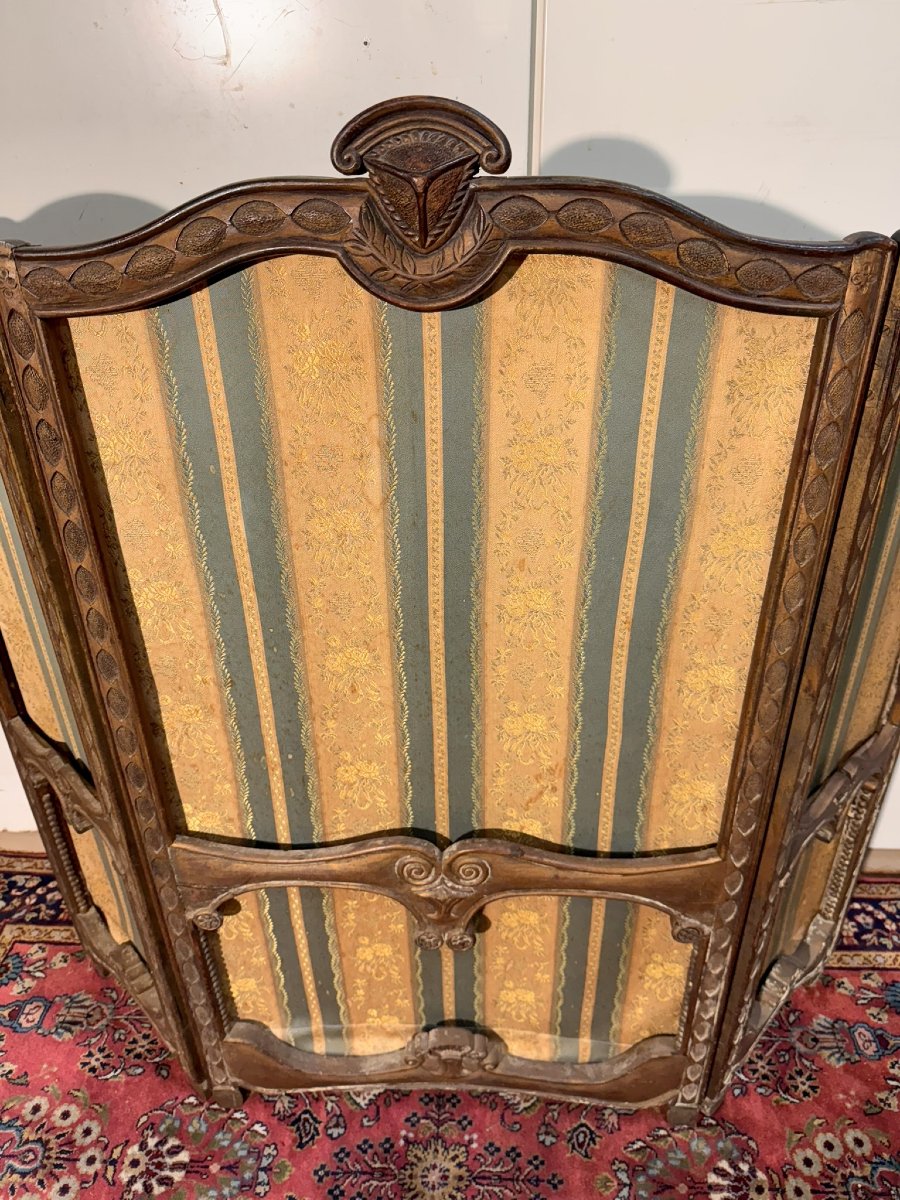 Paravent style Louis XV a 3 feuilles-photo-5