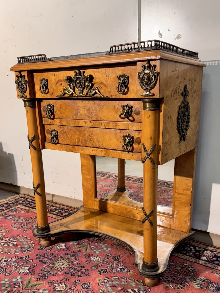 Empire Style Lady's Chest Of Drawers In Burl -photo-4