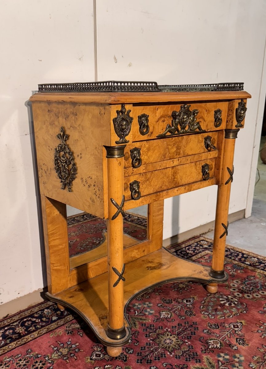Empire Style Lady's Chest Of Drawers In Burl -photo-5