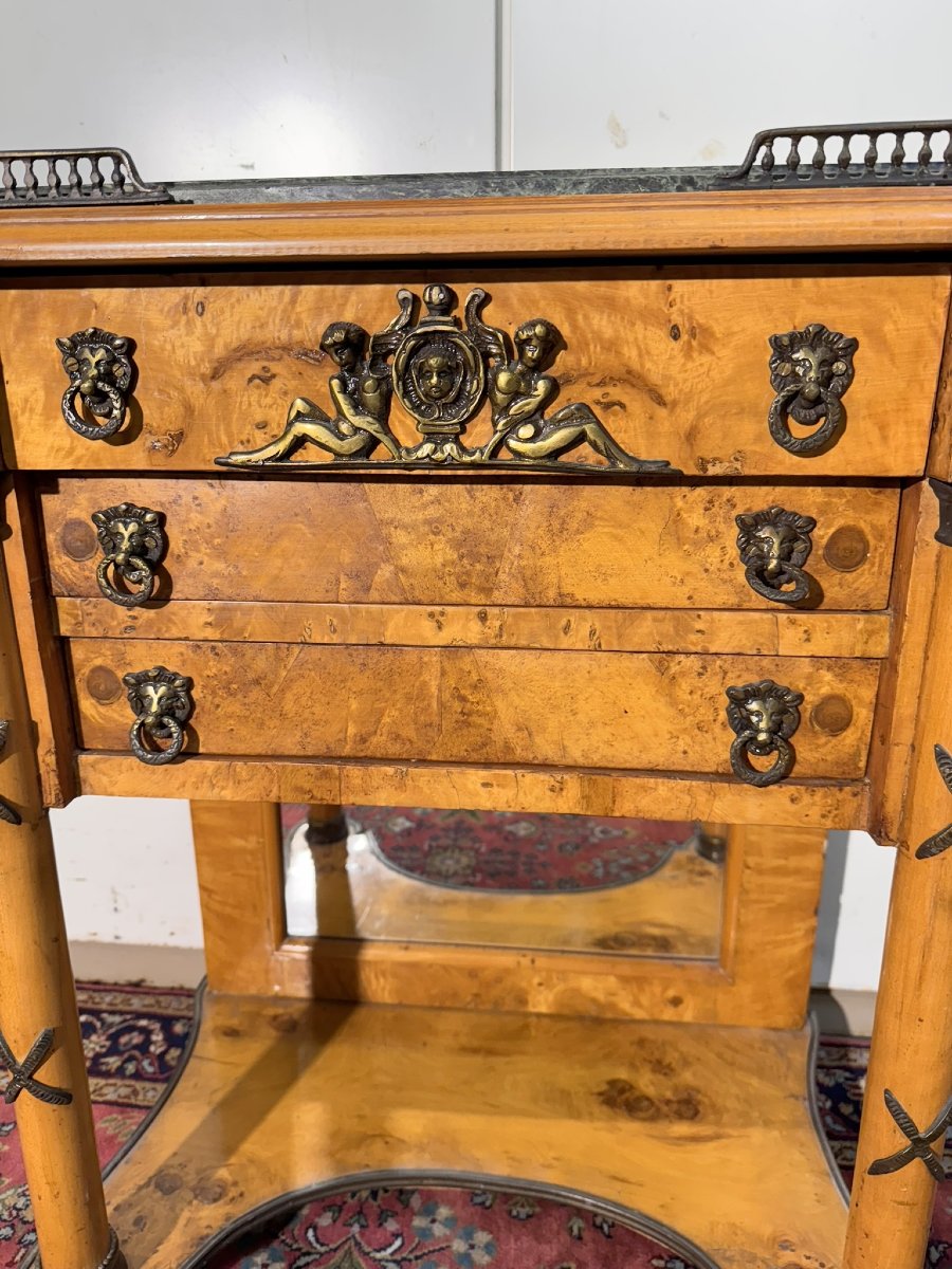 Empire Style Lady's Chest Of Drawers In Burl -photo-6