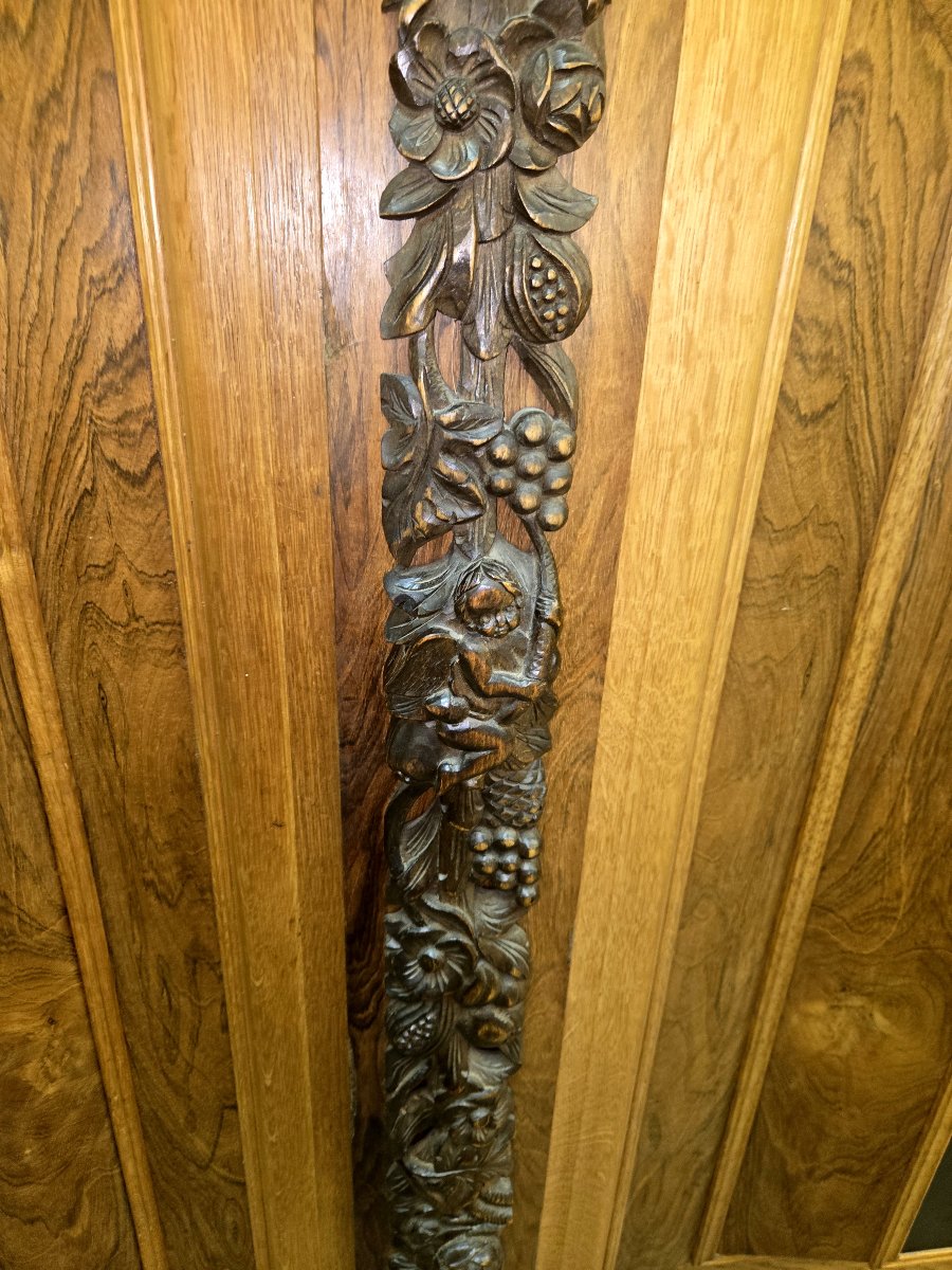 Dutch Renaissance Style Cushion Cabinet In Solid Wood-photo-5