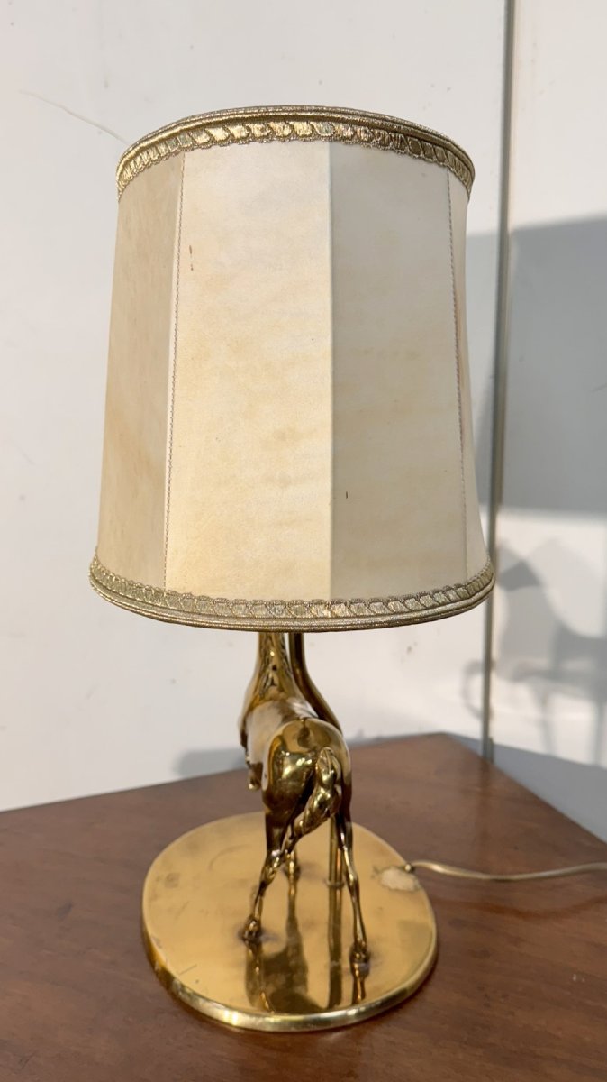 D'aprés Maison Jansen : lampe au cheval -photo-3