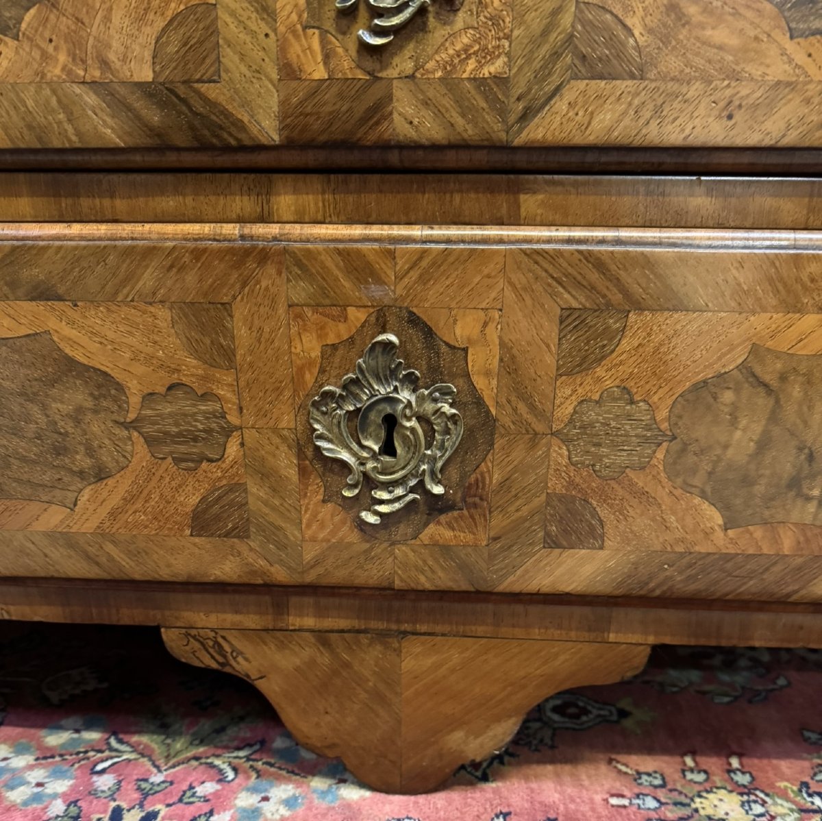 Louis XV Period Desk - Chest Of Drawers Or Writing Desk In Marquetry-photo-3