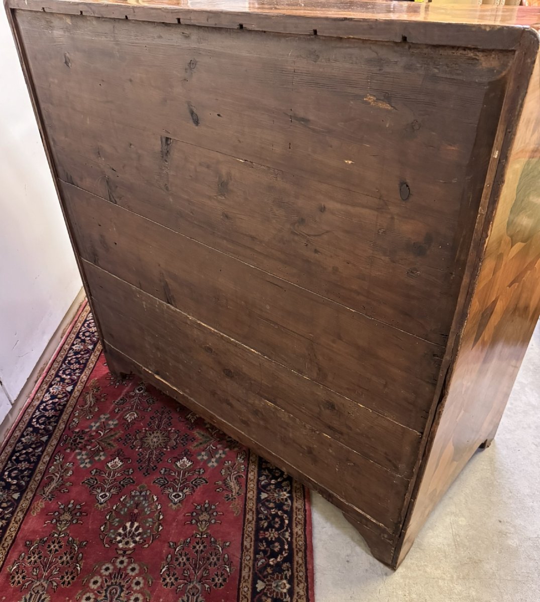 Louis XV Period Desk - Chest Of Drawers Or Writing Desk In Marquetry-photo-4