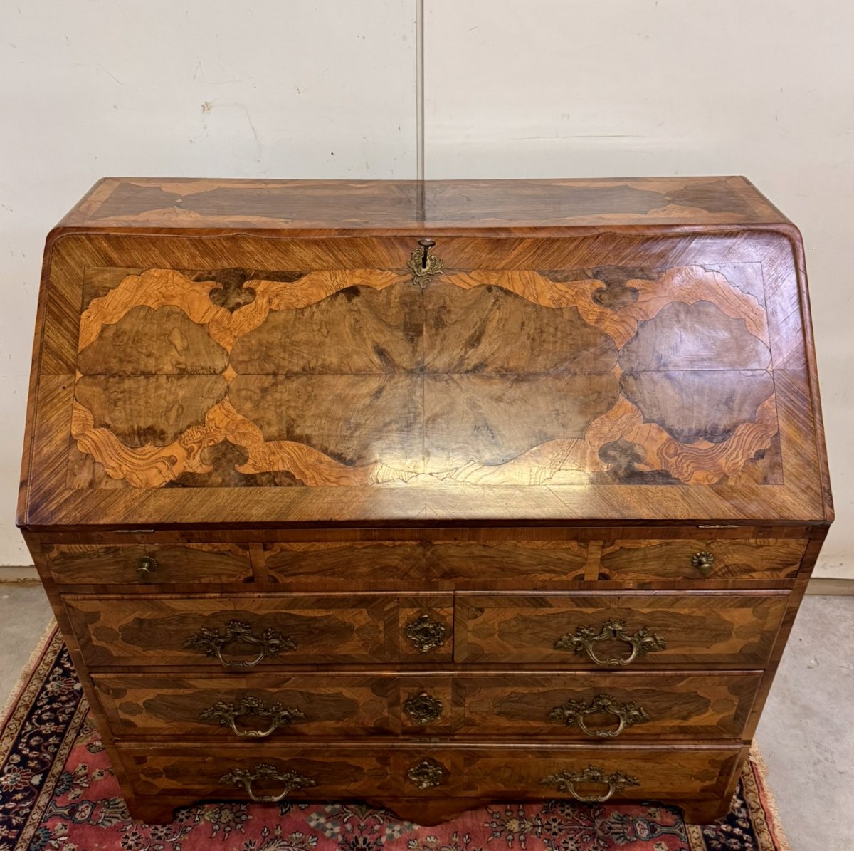 Louis XV Period Desk - Chest Of Drawers Or Writing Desk In Marquetry-photo-5