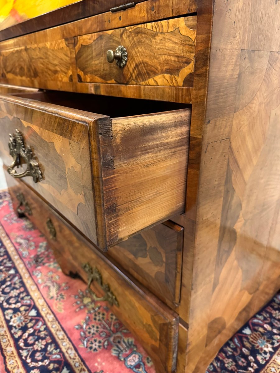 Louis XV Period Desk - Chest Of Drawers Or Writing Desk In Marquetry-photo-7