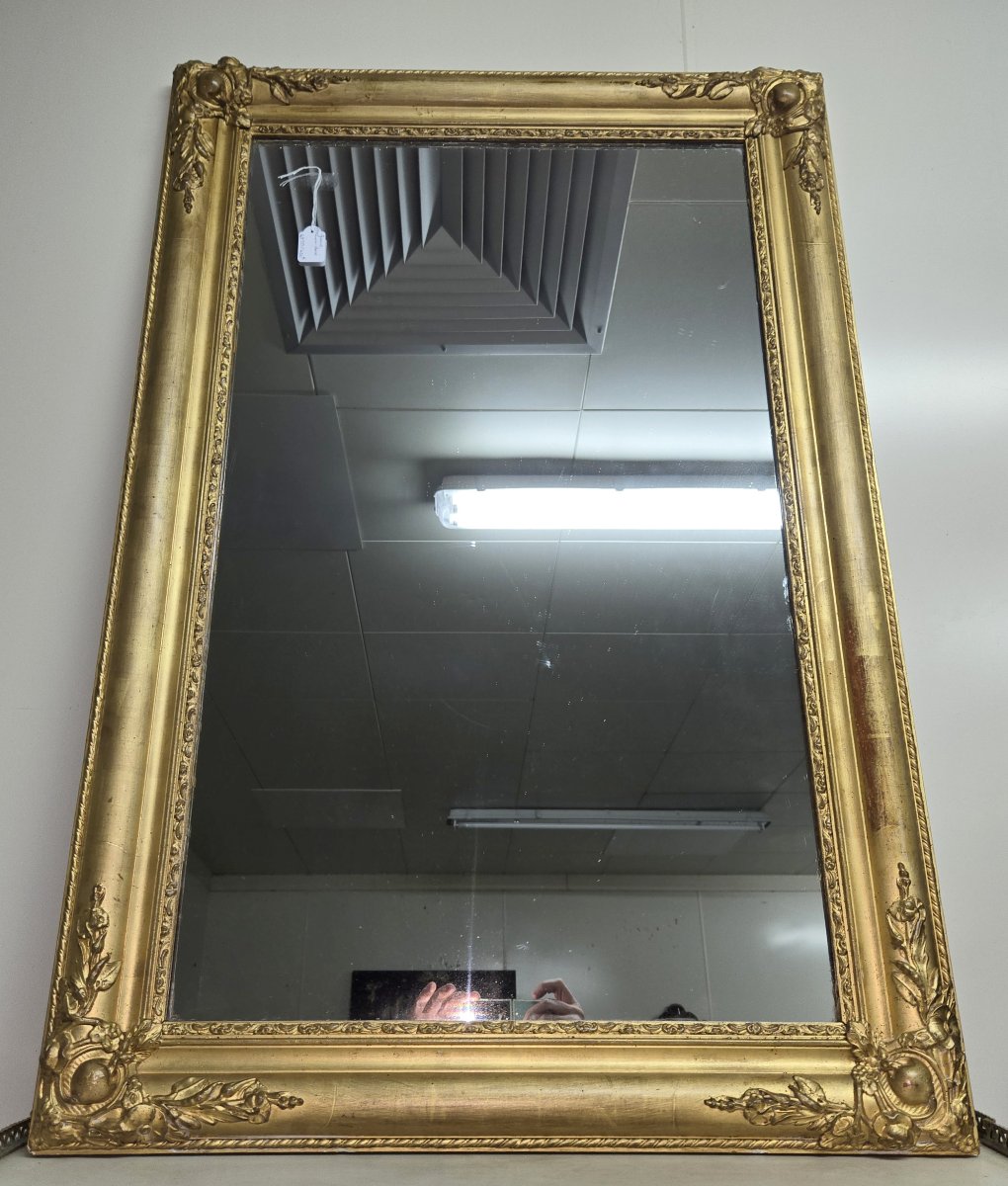 Empire Period Mirror - Charles X In Gilded Wood-photo-5