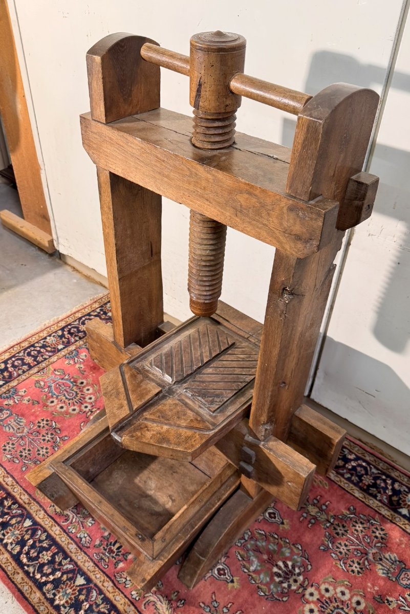 Travail d'art populaire : ancien pressoir de la fin du XIXeme siecle-photo-3