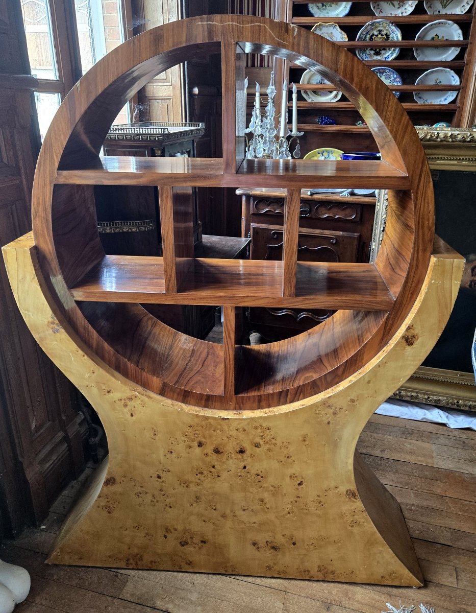 Grande bibliothéque claustra style Art  Déco forme atypique-photo-3