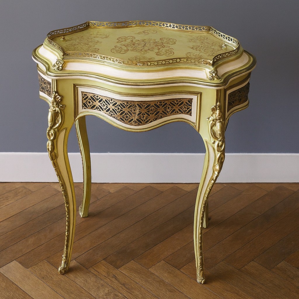 Rare Louis XV Style Venetian Jardinière In Lacquered And Gilded Wood
