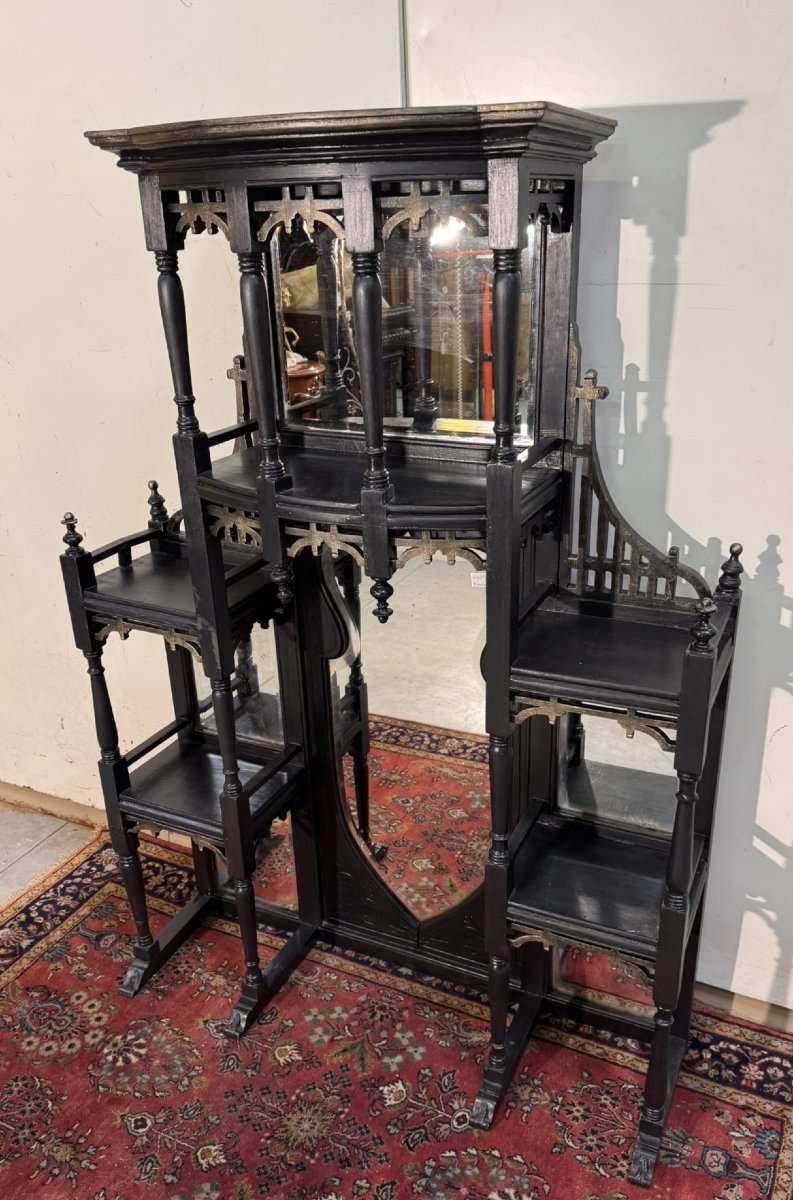 Large Shelf Or Bibus In Lacquered Wood-photo-2