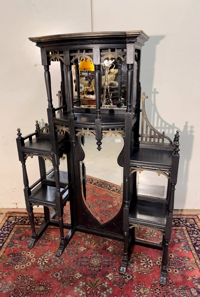 Large Shelf Or Bibus In Lacquered Wood-photo-6