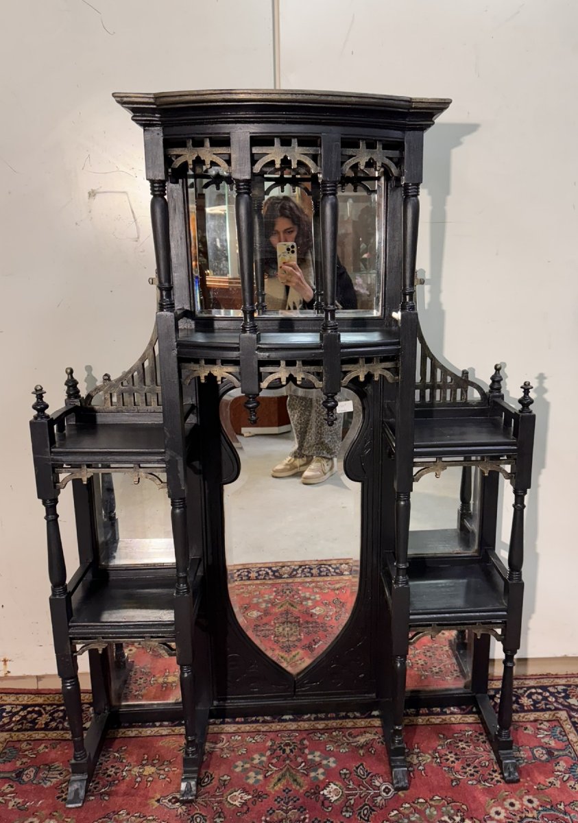 Large Shelf Or Bibus In Lacquered Wood-photo-8