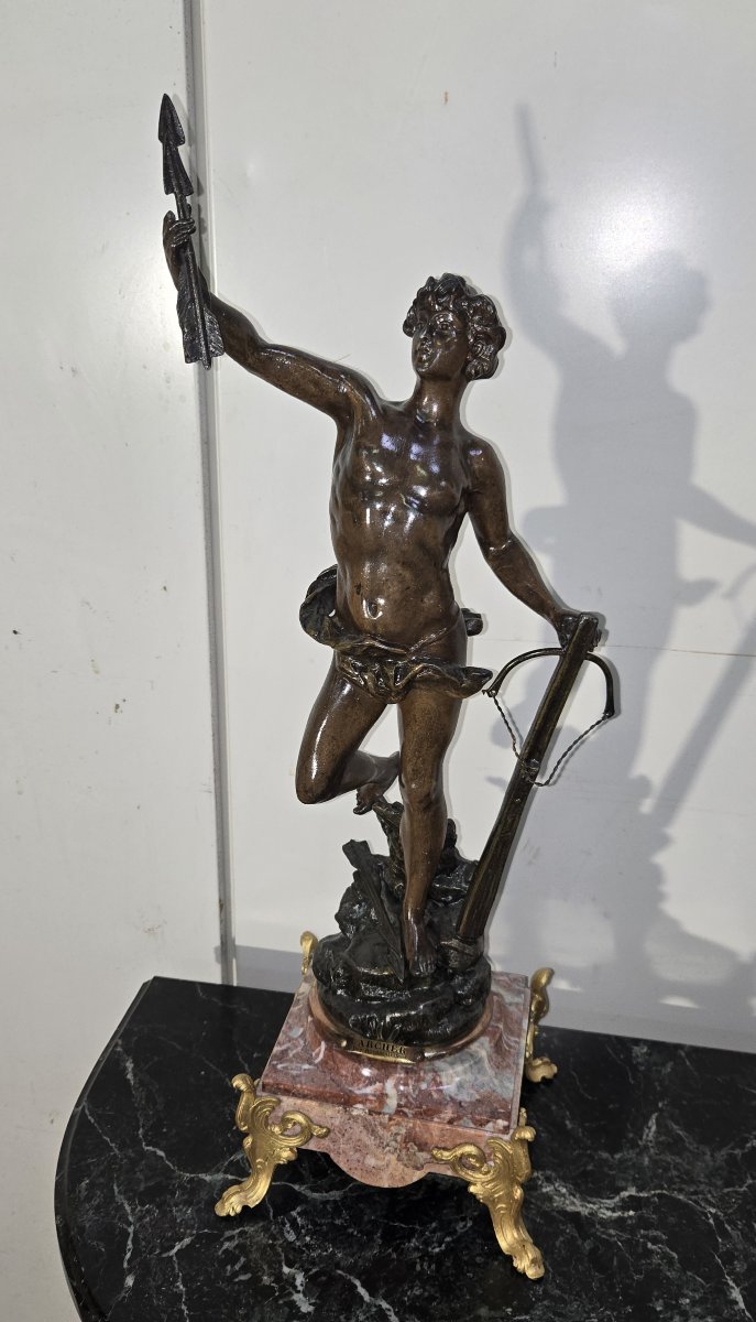 D'aprés Édouard Drouot (Francia, 1859-1945) : le travail sculture en régule-photo-3