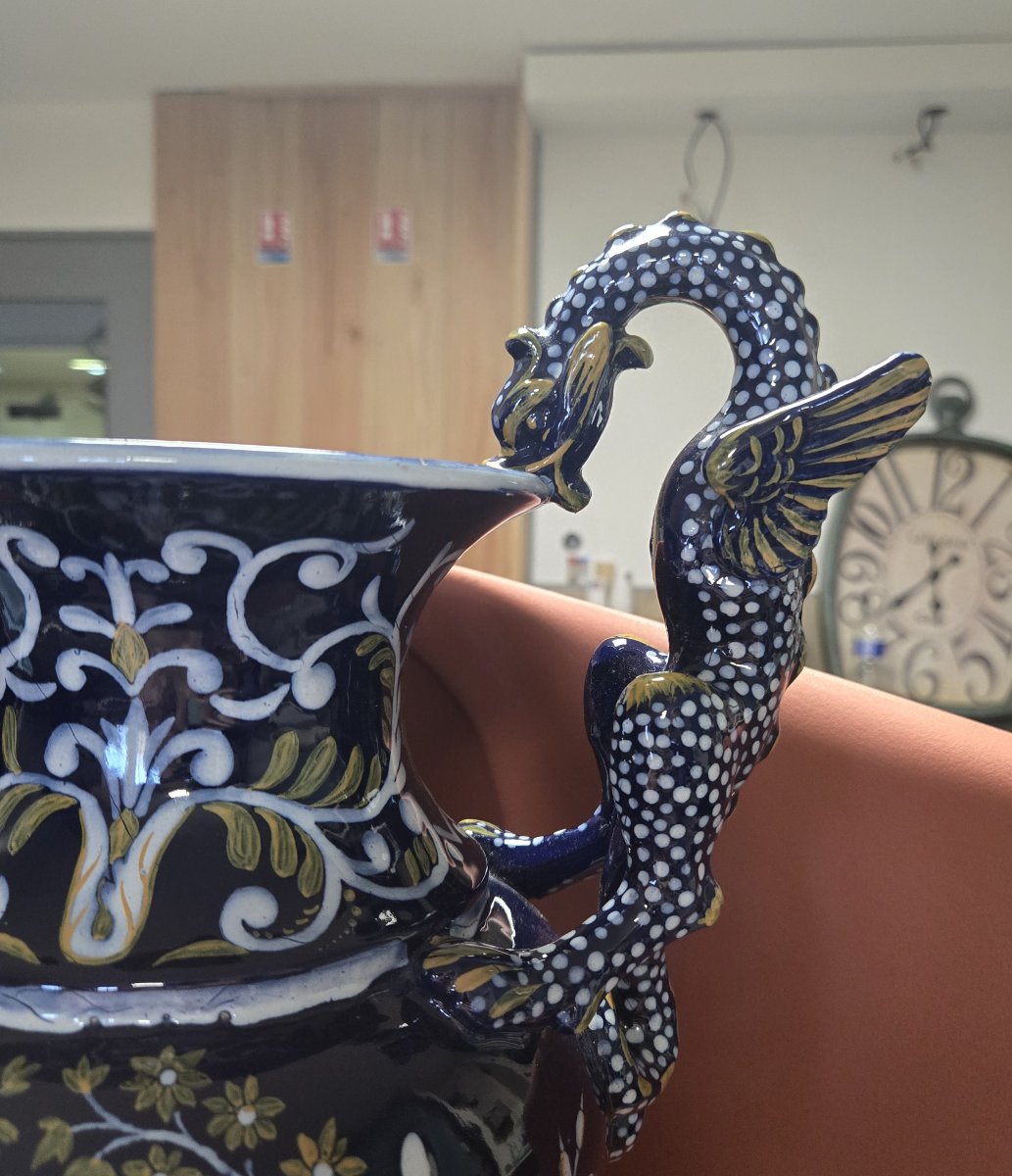 Vase en céramique Italienne décors Renaissance-photo-4