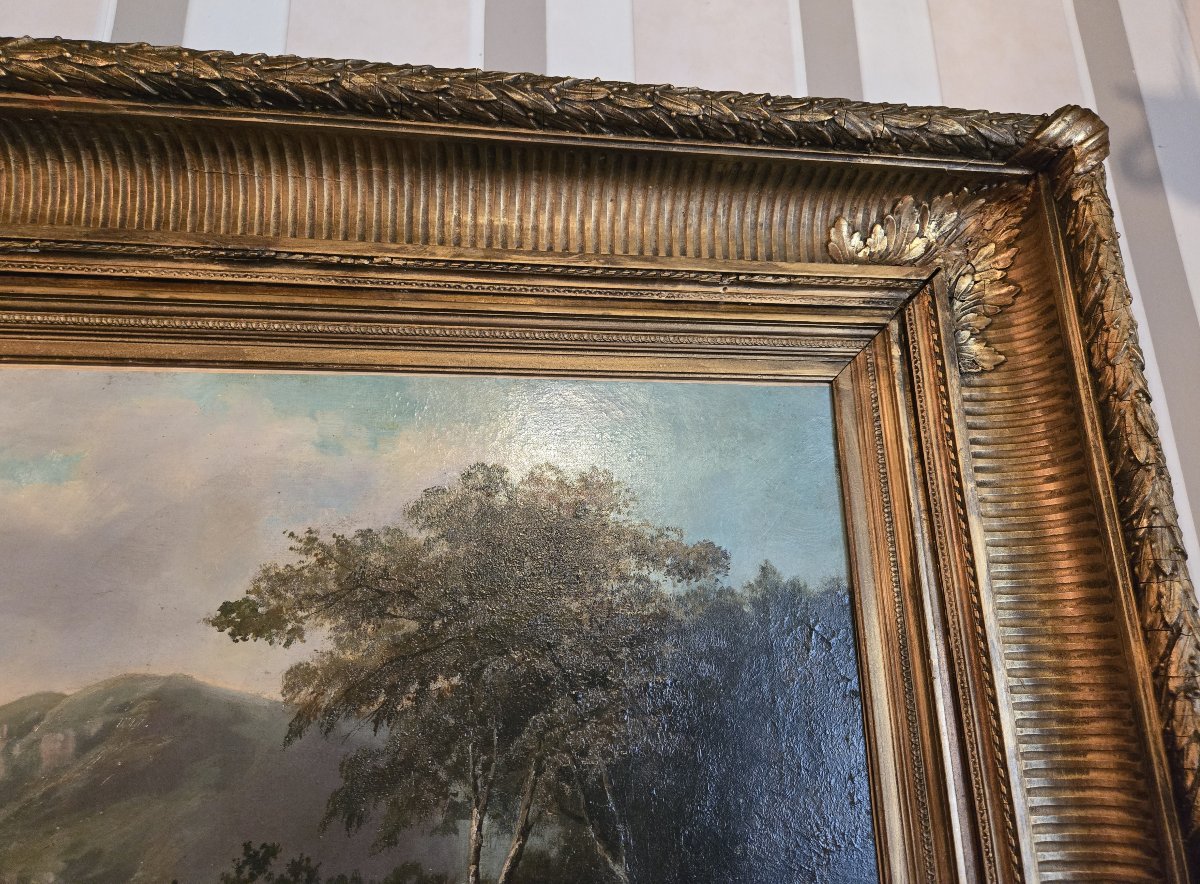 William R. Stone (1842-1913) : immense huile sur toile / 160 x 110 cm-photo-5