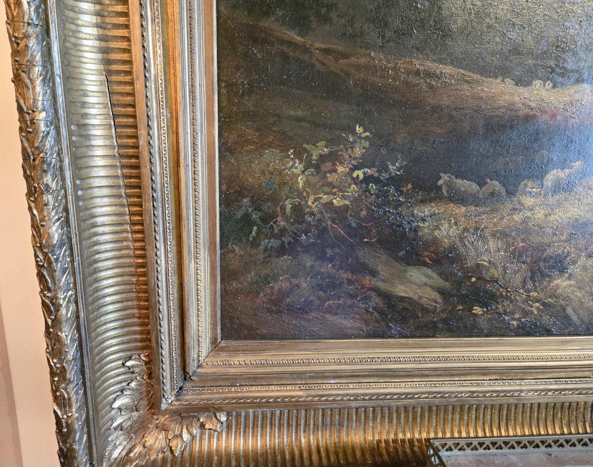 William R. Stone (1842-1913) : immense huile sur toile / 160 x 110 cm-photo-7