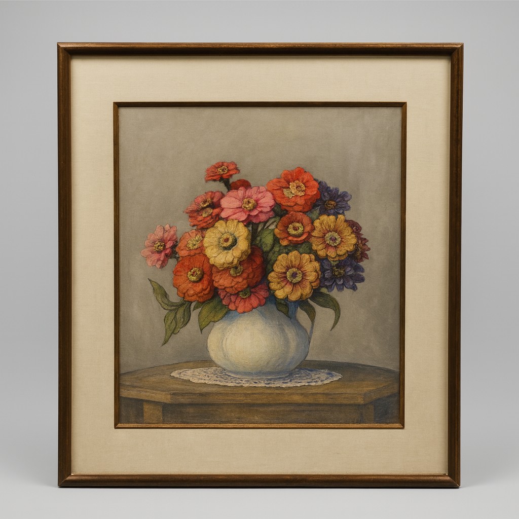 Louis-Germain BALIGOT (1874-1939) / aquarelle aux fleurs