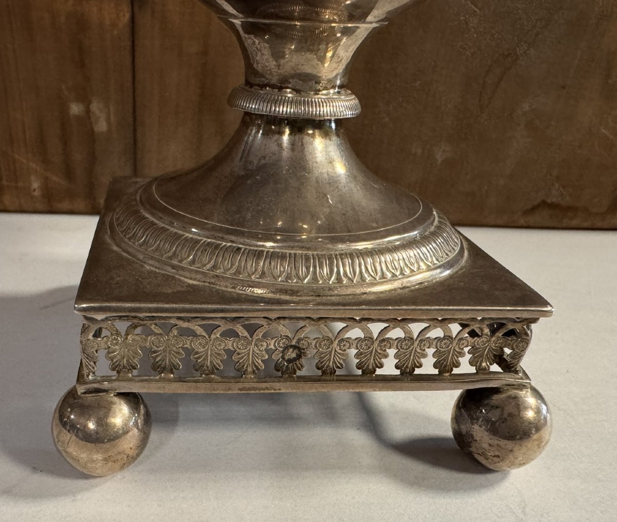 Empire Period Solid Silver Bonbonnière Mount-photo-1