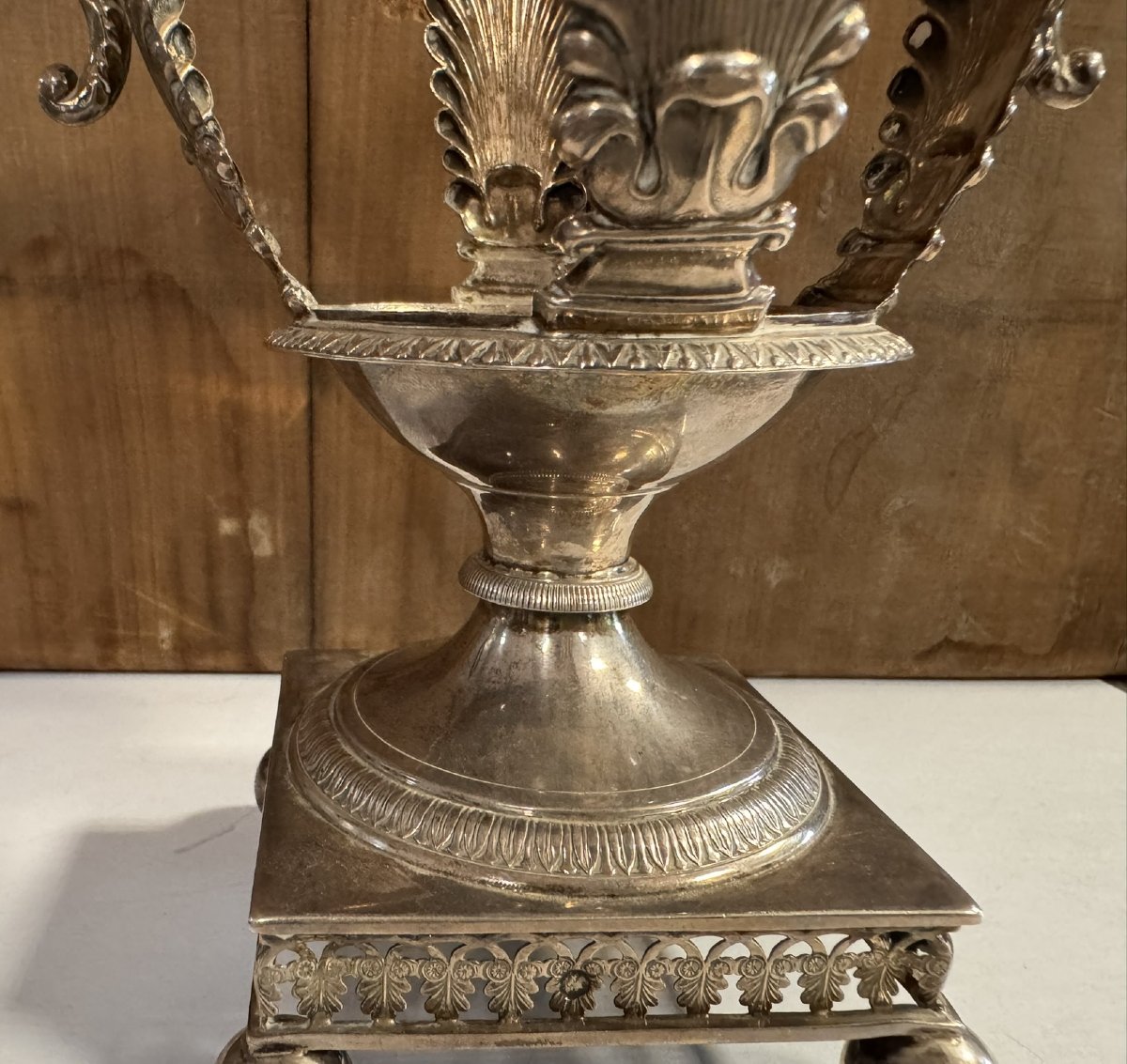 Empire Period Solid Silver Bonbonnière Mount-photo-2